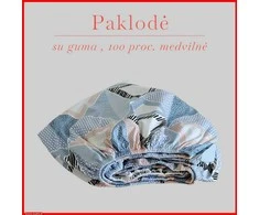 Paklodė su guma 100/140/160/180/200x200+20cm. - 100x200+20cm.