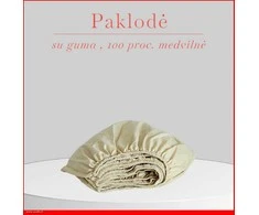Paklodė su guma 100/140/160/180/200x200+20cm. - 200x200+20cm.