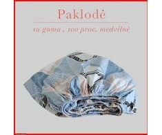 Paklodė su guma 100/140/160/180x200+30cm. - 180x200+30cm.