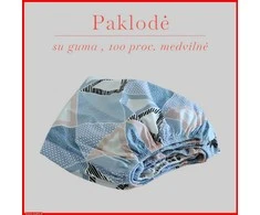 Paklodė su guma 100/140/160/180x200+30cm. - 140x200+30cm.