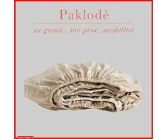 Paklodė su guma 100/140/160/180x200+30cm. - 100x200+30cm.