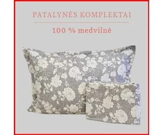 100 proc. medvilnės patalynės komplektas - Antklodės užvalkalas 160x200 cm. + pagalvės užvalkalas 50x70 cm. (1 vnt.)