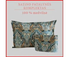 Patalynės komplektas Antklodės ir pagalvės užvalkalų komplektas - Antklodės užvalkalas 200x200 cm. + pagalvės užvalkalai 50x70 cm. (2 vnt.)