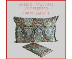 Patalynės komplektas Antklodės ir pagalvės užvalkalų komplektas - Antklodės užvalkalas 160x200 cm. + pagalvės užvalkalas 50x70 cm. (1 vnt.)
