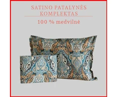 Patalynės komplektas Antklodės ir pagalvės užvalkalų komplektas - Antklodės užvalkalas 200x200 cm. + pagalvės užvalkalai 50x70 cm. (2 vnt.)