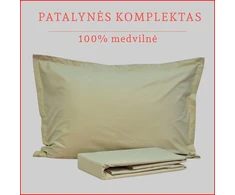 Patalynės komplektas - Antklodės užvalkalas 200x220 cm. + pagalvės užvalkalai 50x70 cm. (2 vnt.)