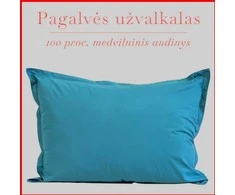 Medvilnės pagalvės užvalkalas - 70x70 cm. su užtrauktuku