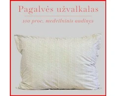Medvilnės pagalvės užvalkalas - 70x70 cm. be užtrauktuko