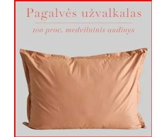 Medvilnės pagalvės užvalkalas - 50x70 cm. su užtrauktuku