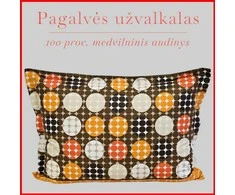 Medvilnės pagalvės užvalkalas - 50x70 cm. be užtrauktuko