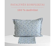 Medvilnės pagalvės užvalkalas - 70x70 cm. su užtrauktuku