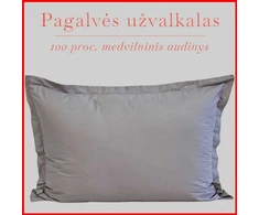 Medvilnės pagalvės užvalkalas - 70x70 cm. su užtrauktuku
