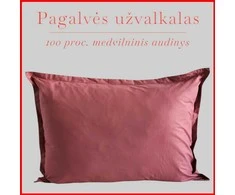 Medvilnės pagalvės užvalkalas - 50x70 cm. be užtrauktuko