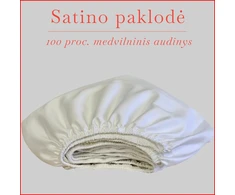 Satino paklodė su guma - 160x200+30cm.