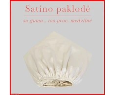 Satino paklodė su guma - 200x200+30cm.