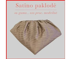 Satino paklodė su guma - 160x200+20cm.