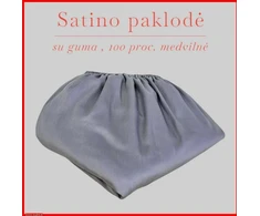Satino paklodė su guma - 100x200+20cm.