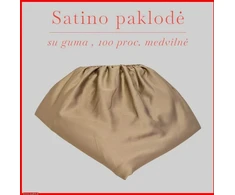 Satino paklodė su guma - 100x200+20cm.