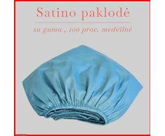 Satino paklodė su guma - 100x200+20cm.