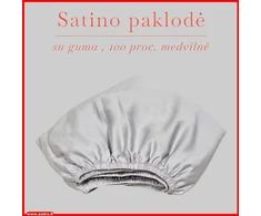Satino paklodė su guma - 160x200+20cm.
