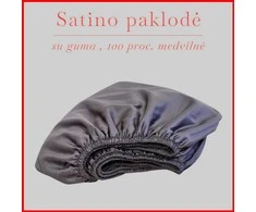 Satino paklodė su guma 100/140/160/180/200x200+20cm. - 200x200+20cm.