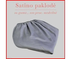 Satino paklodė su guma 100/140/160/180/200x200+20cm. - 140x200+20cm.