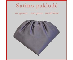 Satino paklodė su guma - 160x200+20cm.
