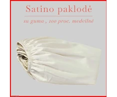 Satino paklodė su guma - 180x200+30cm.