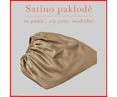 Satino paklodė su guma - 180x200+30cm.