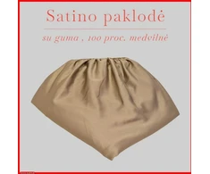 Satino paklodė su guma - 180x200+30cm.