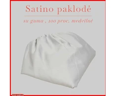 Satino paklodė su guma - 140x200+30cm.