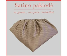 Satino paklodė su guma - 140x200+30cm.