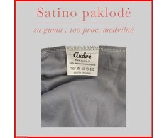 Satino paklodė su guma 100/140/160/180x200+30cm. - 100x200+30cm.