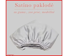 Satino paklodė su guma - 140x200+30cm.