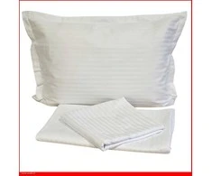 3-4 dalių Satino patalynės komplektas - Balta - 200x200cm.+50x70cm.+240x240cm. 4 dalių patalynės komplektas
