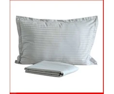 3-4 dalių Satino patalynės komplektas - Šviesi pilka - 140x200cm.+50x70cm.+160x240cm. 3 dalių patalynės komplektas
