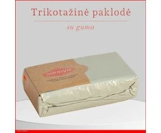 Trikotažinė elastinga medvilnės paklodė su guma 100/140/160/180/200x200+30cm. mėtinė - Mėta - 180x200+30cm.