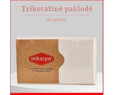 Trikotažinė elastinga medvilnės paklodė su guma 100/140/160/180/200x200+30cm. balta - Balta - 160x200+30cm.