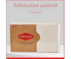 Trikotažinė elastinga medvilnės paklodė su guma 100/140/160/180/200x200+30cm. balta - Balta - 180x200+30cm.