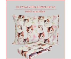 Vaikiškas 5D marginimo patalynės komplektas - Antklodės užvalkalas 140x200 cm. + pagalvės užvalkalas 50x70 cm. (1 vnt.)