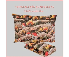 Vaikiškas 5D marginimo patalynės komplektas - Antklodės užvalkalas 140x200 cm. + pagalvės užvalkalas 50x70 cm. (1 vnt.)