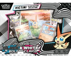 The Pokemon „Pokemon Pokemon TCG“: „Scarlet &amp; Violet 10.5“ – Juodas Bolt ir Baltas Flare „Unova Victini“ iliustr. kolekcija