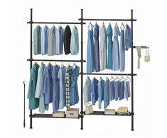 Songmics Drabužių kabykla 3 aukštų 33,5 x (162-238) x (220-300) cm
