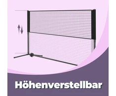 Songmics 400 cm badmintono tinklas, reguliuojamo aukščio, tinklinio tinklas