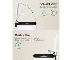 6 litrų kosmetikos dėžė su balto plieno pedalu