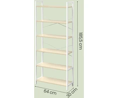 Songmics Knygų lentyna 30 x 64 x 185,5 cm