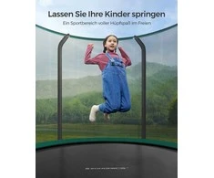 Batutas Ø 244 cm su vidiniu tinkleliu juodos ir tamsiai žalios spalvos