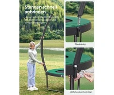 Batutas Ø 427 cm su vidiniu tinkleliu juodos ir tamsiai žalios spalvos