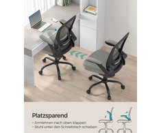 Biuro kėdės ergonomiškos svirties funkcijos porankiai, pilki