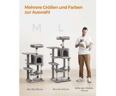 Braižymas 112 cm su platformomis ir hamaku šviesiai pilka